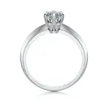 Pierścionek z białego złota z diamentem